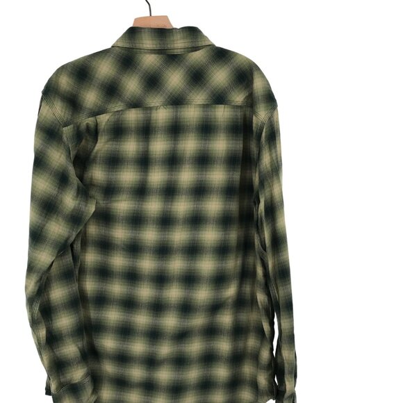 Carhartt Men's rugged flex Hamilton Plaid Western snap Shirt Size Large Green - Picture 8 of 9
